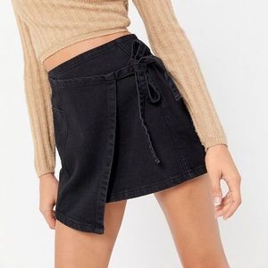 BDG Wrap Denim Mini Skirt